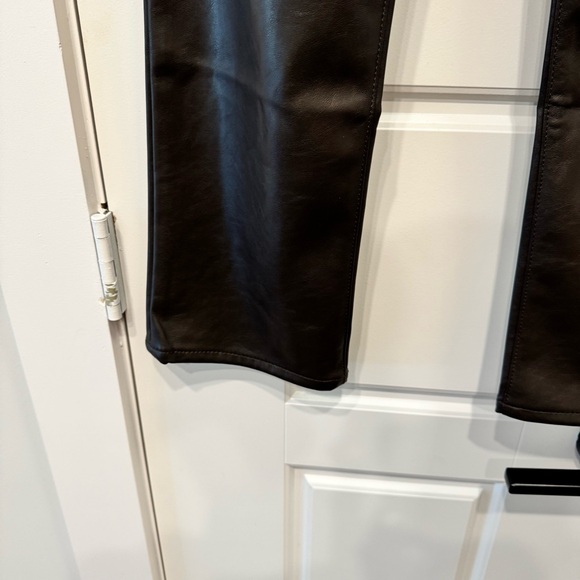 GAP Brown Leather Straight Leg Pants - Picture 3 of 11